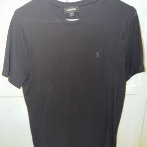 Express Black Short Sleeve Crew Neck Tee